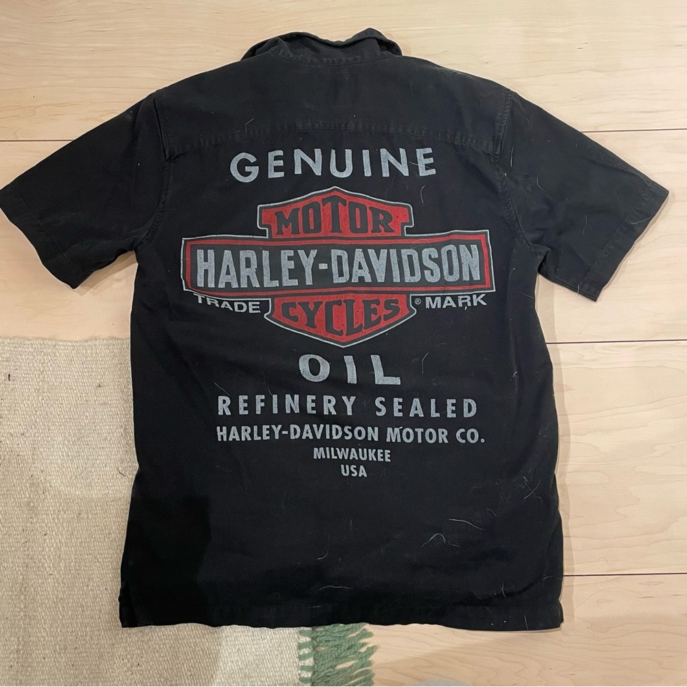 Vintage Harley button up t shirt
